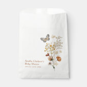 Elegante Wildblume Butterfly Babydusche Geschenktütchen (Vorderseite)