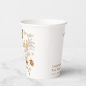 Elegante Wildblume Butterfly Babydusche Pappbecher (Rechts)