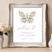 Elegante Wildblume Butterfly Poster