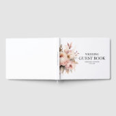 Elegante Wildblume Chic Wedding Gästebuch (Voll)