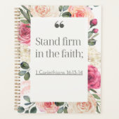 Elegante Wildblume Christliche Frauen Planer (Vorderseite)