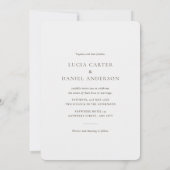 Elegante Wildblume Corner Style Chic Wedding Einladung (Rückseite)