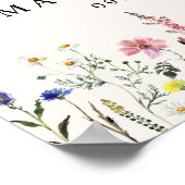 Elegante Wildblume Cream Foto Feier des Lebens Poster (Ecke)