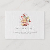Elegante Wildblume Custom Brautparty Tea Party Begleitkarte (Vorderseite)