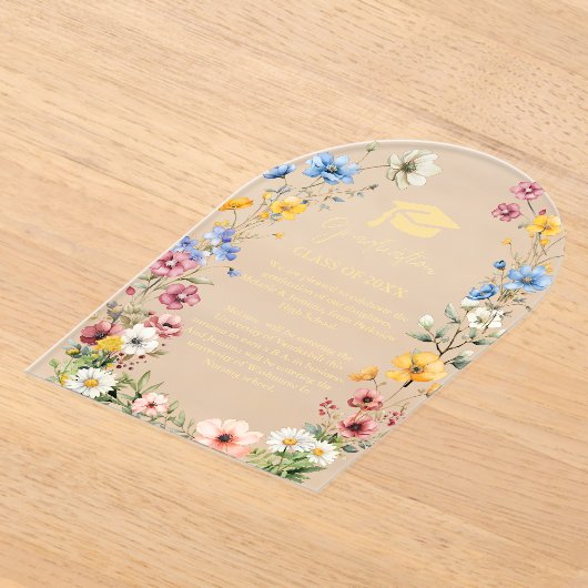 Elegante Wildblume Der Park der Villa Negroni, Vez Acryleinladungen (Ablage )