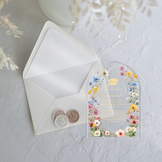 Elegante Wildblume Der Park der Villa Negroni, Vez Acryleinladungen