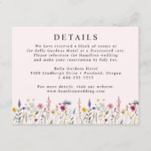 Elegante Wildblume Details zu Hochzeiten auf der W Begleitkarte (Vorderseite)
