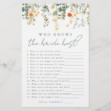 Elegante Wildblume, die das Beste Spiel der Braut