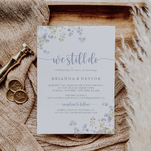 Elegante Wildblume, die wir noch immer überprüfen Einladung