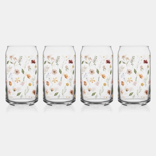 Elegante Wildblume Dosenglas (Vorderseite)