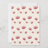 Elegante Wildblume Einladung (Rückseite)