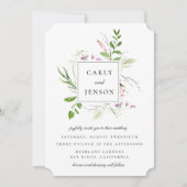 Elegante Wildblume Einladung (Vorderseite)