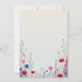 Elegante Wildblume Einladung (Rückseite)