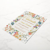 Elegante Wildblume Einladung zum Geburtstag (Gedreht)