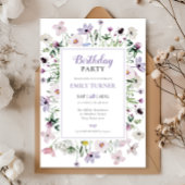 Elegante Wildblume Einladung zum Geburtstag