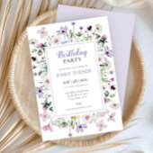 Elegante Wildblume Einladung zum Geburtstag