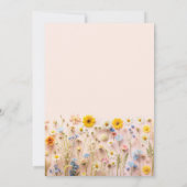 Elegante Wildblume Erster Geburtstag Einladung (Rückseite)