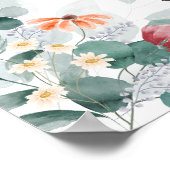 Elegante Wildblume Eukalyptus Willkommen Poster (Ecke)