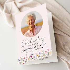 Elegante Wildblume Feier zur Beerdigung des Lebens Programm