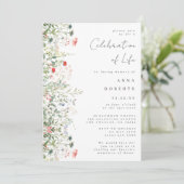 Elegante Wildblume Fest des Lebens Einladung (Stehend Vorderseite)