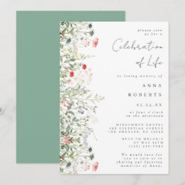 Elegante Wildblume Fest des Lebens Einladung
