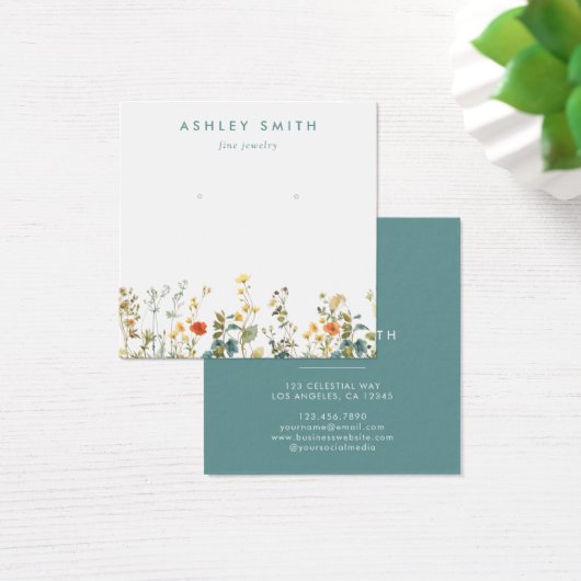 Elegante Wildblume Field Earring Display Card (Schreibtisch)