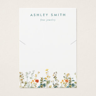Elegante Wildblume Field Necklace Display Card