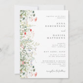 Elegante Wildblume Field Wedding Einladung (Vorderseite)