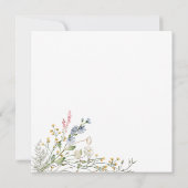 Elegante Wildblume Floral Wedding Garden Grüne Einladung (Rückseite)