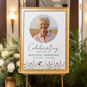 Elegante Wildblume Foto Feier des Lebens Poster