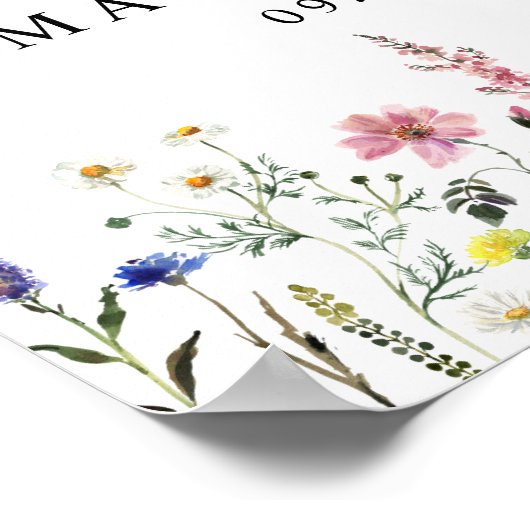 Elegante Wildblume Foto Feier des Lebens Poster (Ecke)