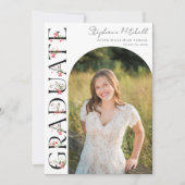 Elegante Wildblume Foto Graduation Party Einladung (Vorderseite)