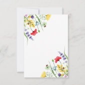 Elegante Wildblume Frame Wedding Response Card RSVP Karte (Rückseite)