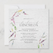 Elegante Wildblume Frische Pasta machen Einladung (Vorderseite)