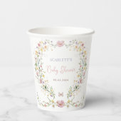 Elegante Wildblume Garden Baby Duwer Favoriten Pappbecher (Rückseite)