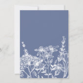 Elegante Wildblume Garden Script Hochzeit Einladung (Rückseite)