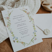 Elegante Wildblume Garden Wedding Einladung
