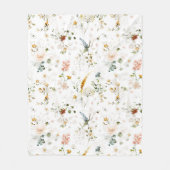 Elegante Wildblume Gartenanlage Fleecedecke (Vorderseite)