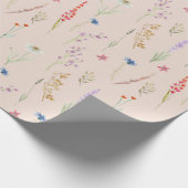 Elegante Wildblume Gartenanlage Geschenkpapier (Ecke)