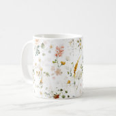 Elegante Wildblume Gartenanlage Kaffeetasse (Vorderseite Links)
