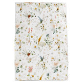 Elegante Wildblume Gartenanlage Mittlere Geschenktüte (Rückseite)