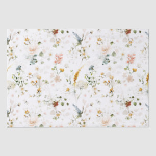 Elegante Wildblume Gartenanlage Seidenpapier