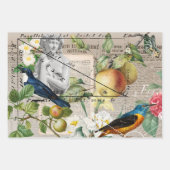 Elegante Wildblume Gartenanlage Vintag Geschenkpapier Set (Vorderseite)