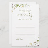 Elegante Wildblume gemeinsam mit einem Memory-Brau (Vorne/Hinten)