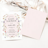 Elegante Wildblume Girl Baby Shower Einladung