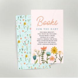Elegante Wildblume Girls Books for Baby Begleitkarte