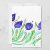 Elegante Wildblume Golden Bridal Dusche Einladung (Rückseite)