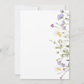 Elegante Wildblume Grün Brautparty Einladung (Rückseite)