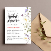 Elegante Wildblume Grün Brautparty Einladung