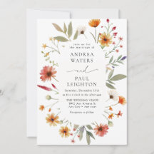 Elegante Wildblume Grüne Hochzeit